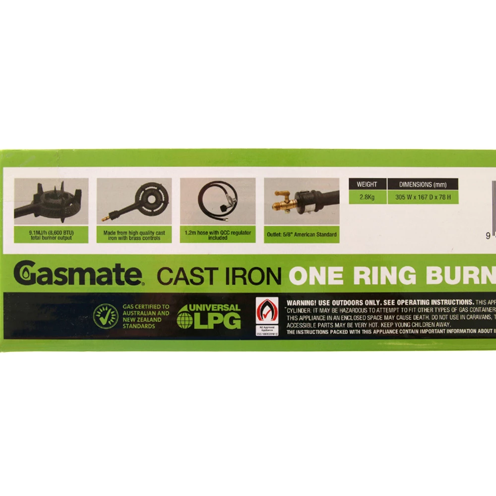 Gasmate Cast Iron 1 Ring Burner 4 Gasmate Cast Iron 1 Ring Burner - Image 2