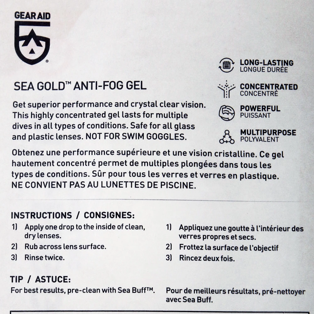 Gear Aid Sea Gold Dive Mask Anti-Fog Gel 37ml 3 Gear Aid Sea Gold Dive Mask Anti-Fog Gel 37ml