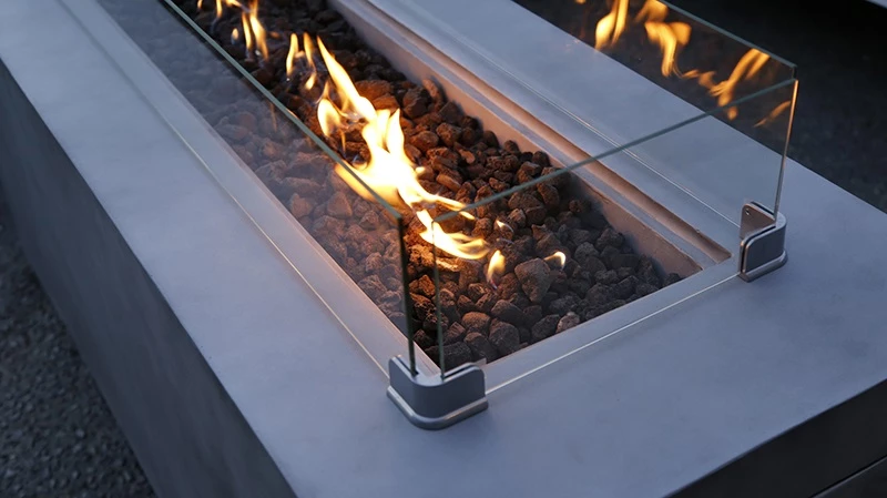 Gasmate Cinder Rectangular Gas Fire Table 4 Gasmate Cinder Rectangular Gas Fire Table - Image 2